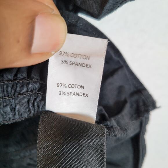 Ramy Brook Womens Yolanda Smocked Peplum Top Size Medium Black Flutter Sleeve - Picture 4 of 8